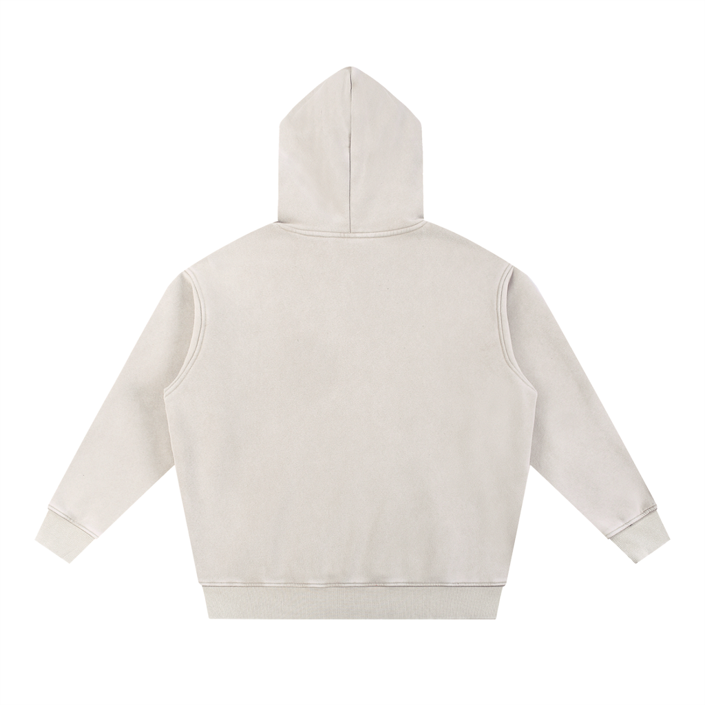 Mild Apricot O.1.O Min - Snow Wash Fleece Oversize Hoodie