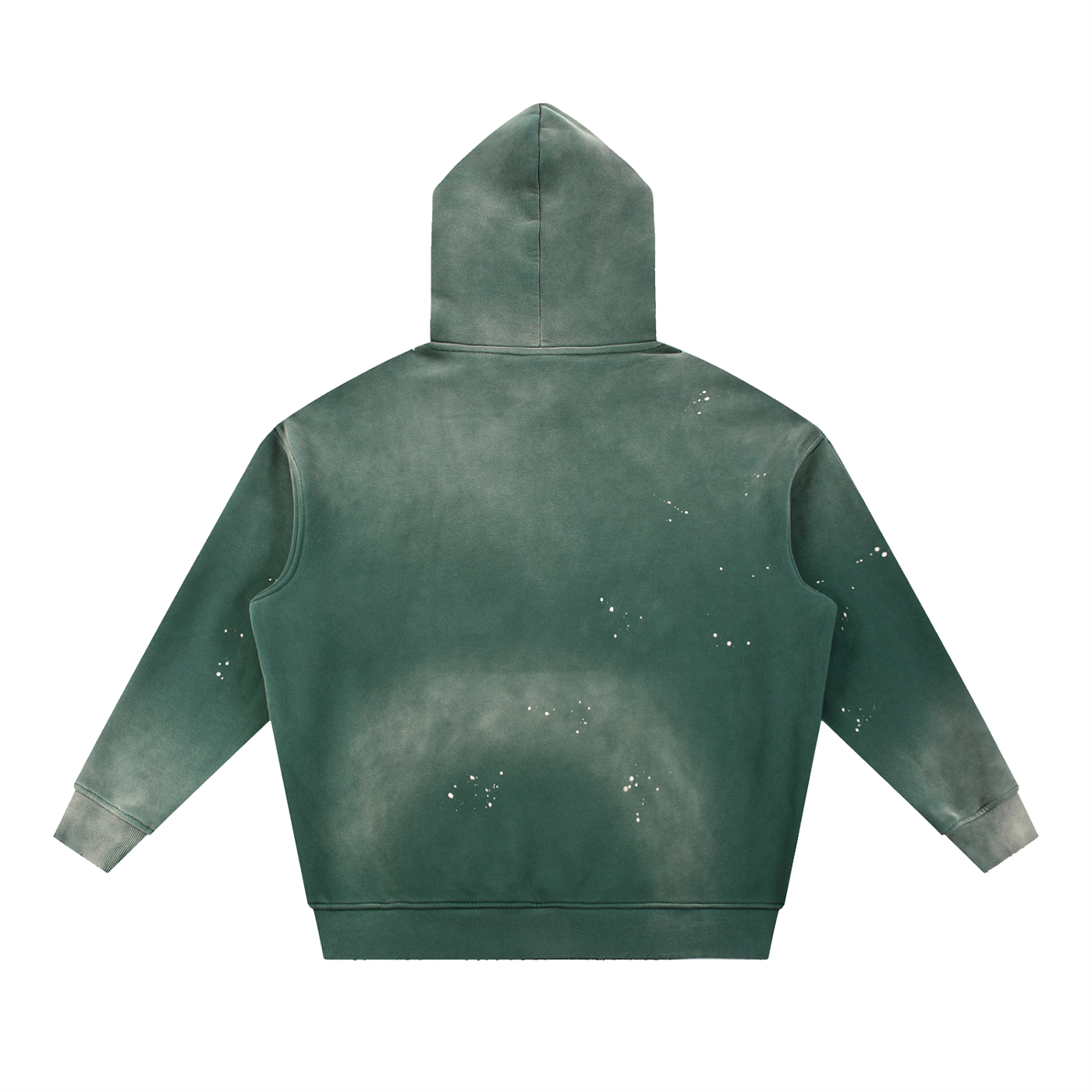 Grey Toned O.1.O Min - Vintage Washed Frayed Fleece Hoodie
