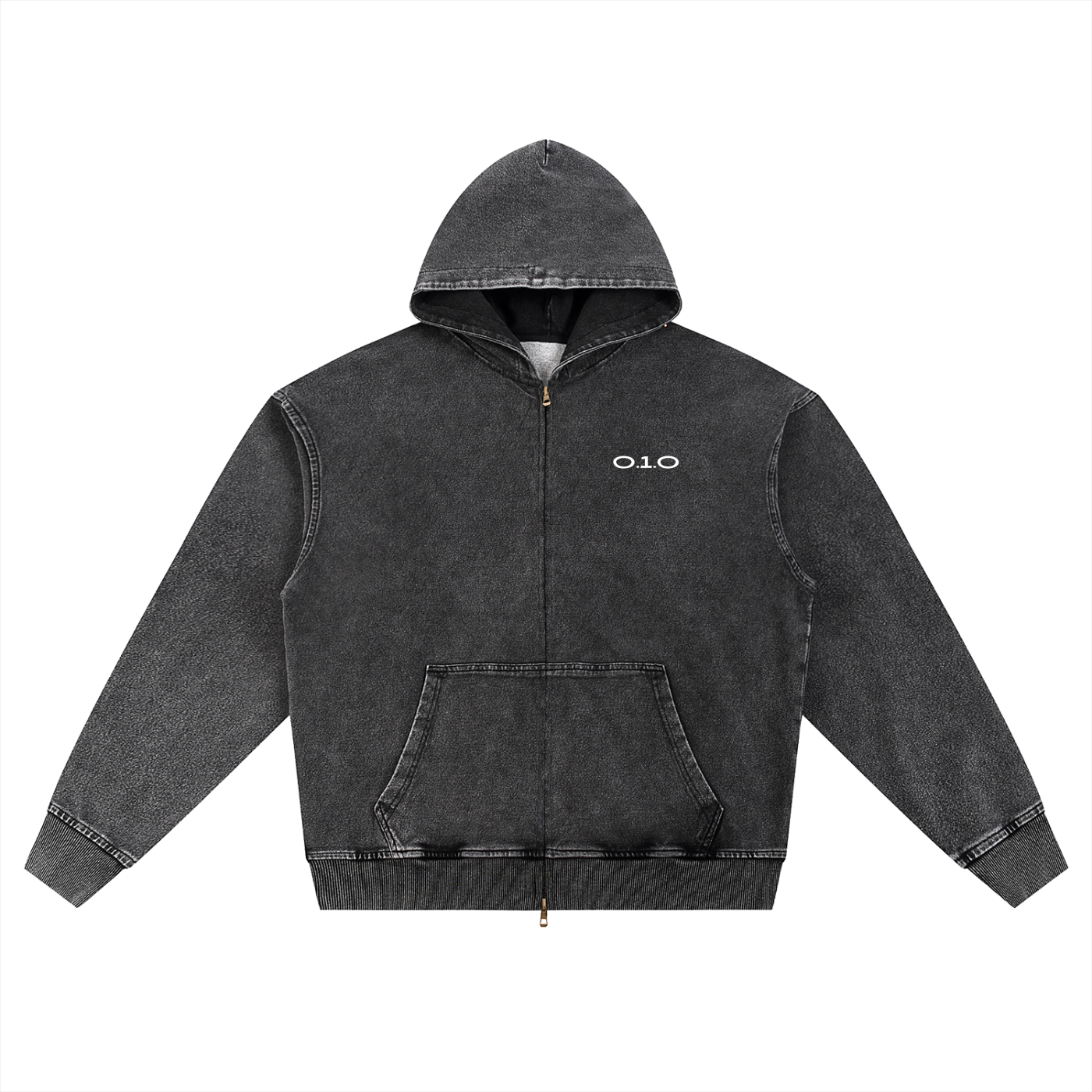 Royal Blue | Light Blue | Black - Snow Wash Oversized Zip-Up Hoodie