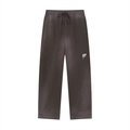 Cocoa Brown - Sun Fade Raw Edge Straight-Leg Sweatpants