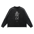 Mineral Wash Piping Raw Hem Sweatshirt