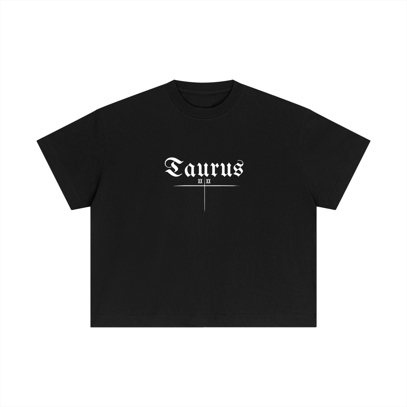 Taurus Bearth Signs - Black Essential Cotton Boxy T-Shirt