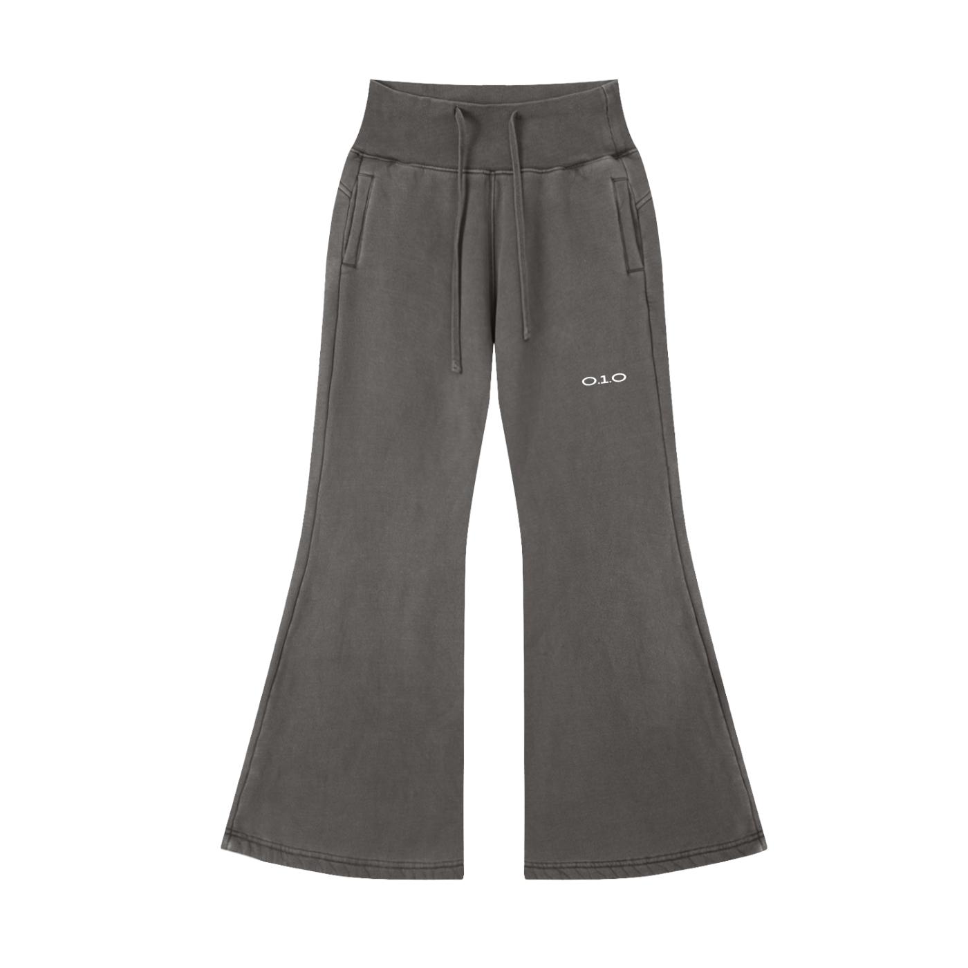 Dark Grey Women's - Vintage Washed Flared Fleece Pants