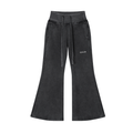 Washed Black Womens - Vintage Washed Flared Fleece Pants