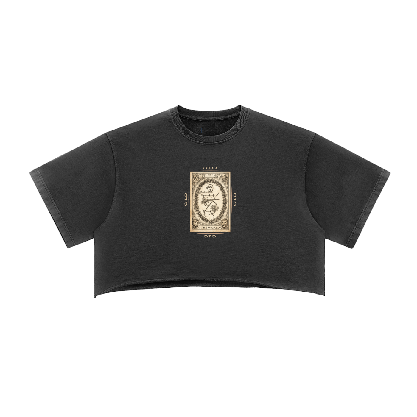 Women's Snow Washed Raw Edge Crop Top