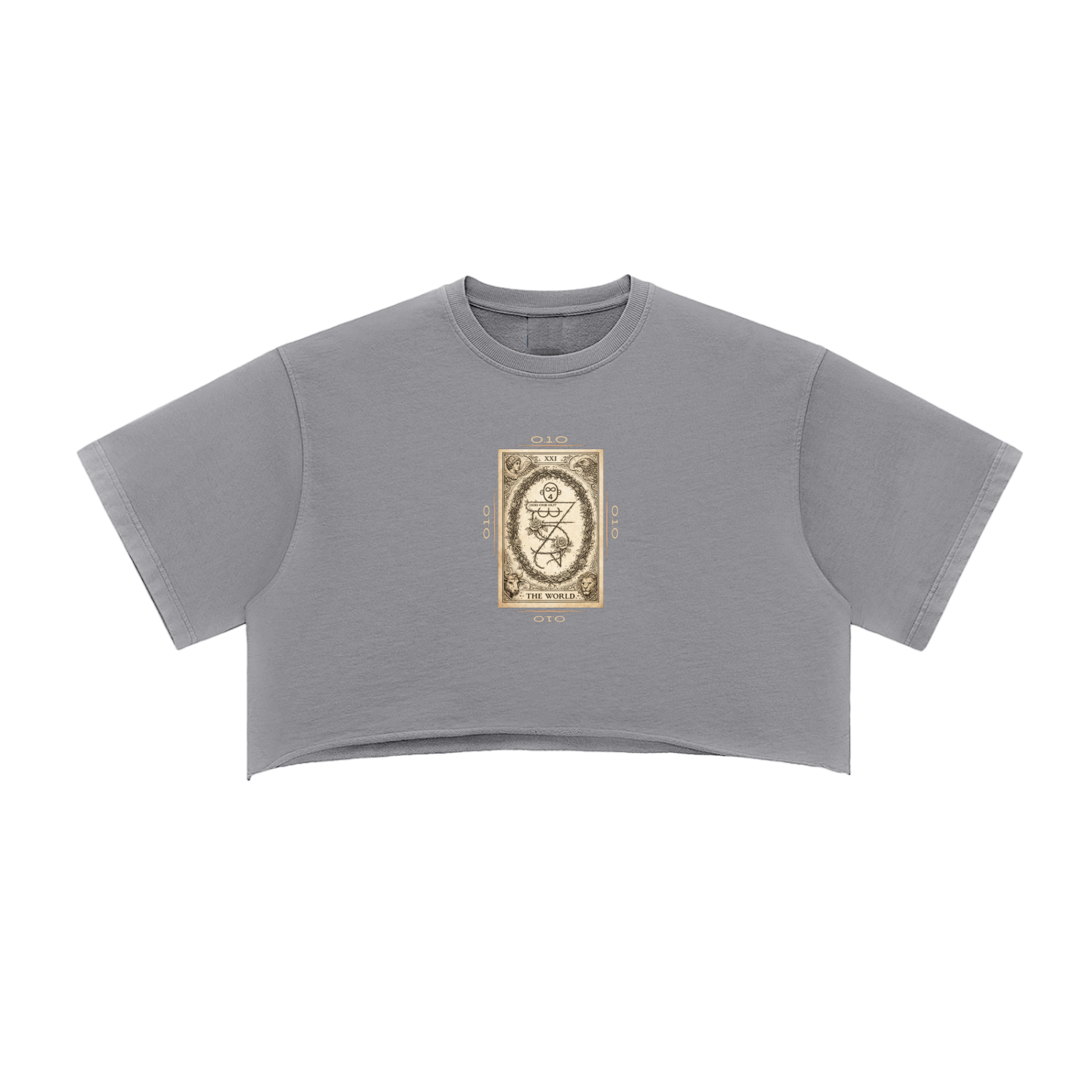 Women's Snow Washed Raw Edge Crop Top